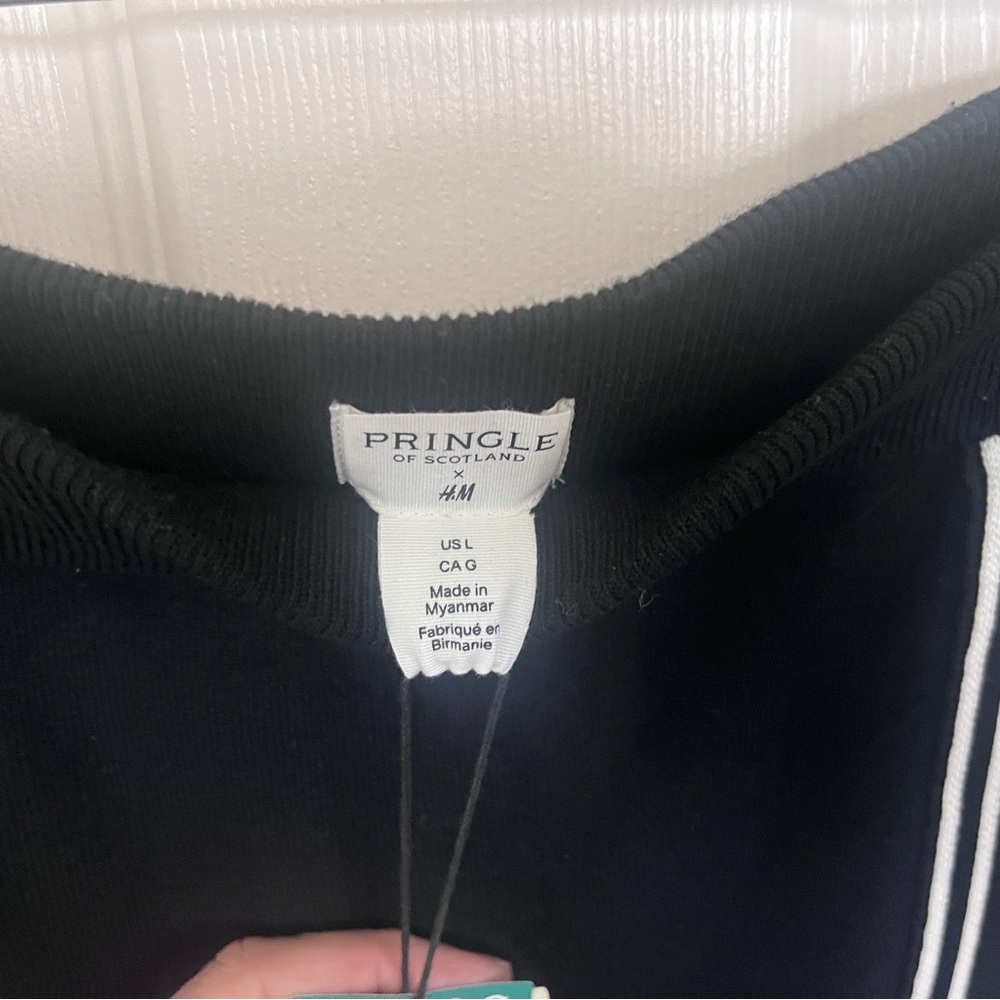 NWT Pringle of Scotland Black and White Knit Midi Pencil Skirt - Picture 4 of 7